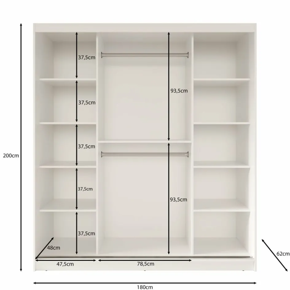 Meubella Kledingkasten^Fessaro- Kledingkast
