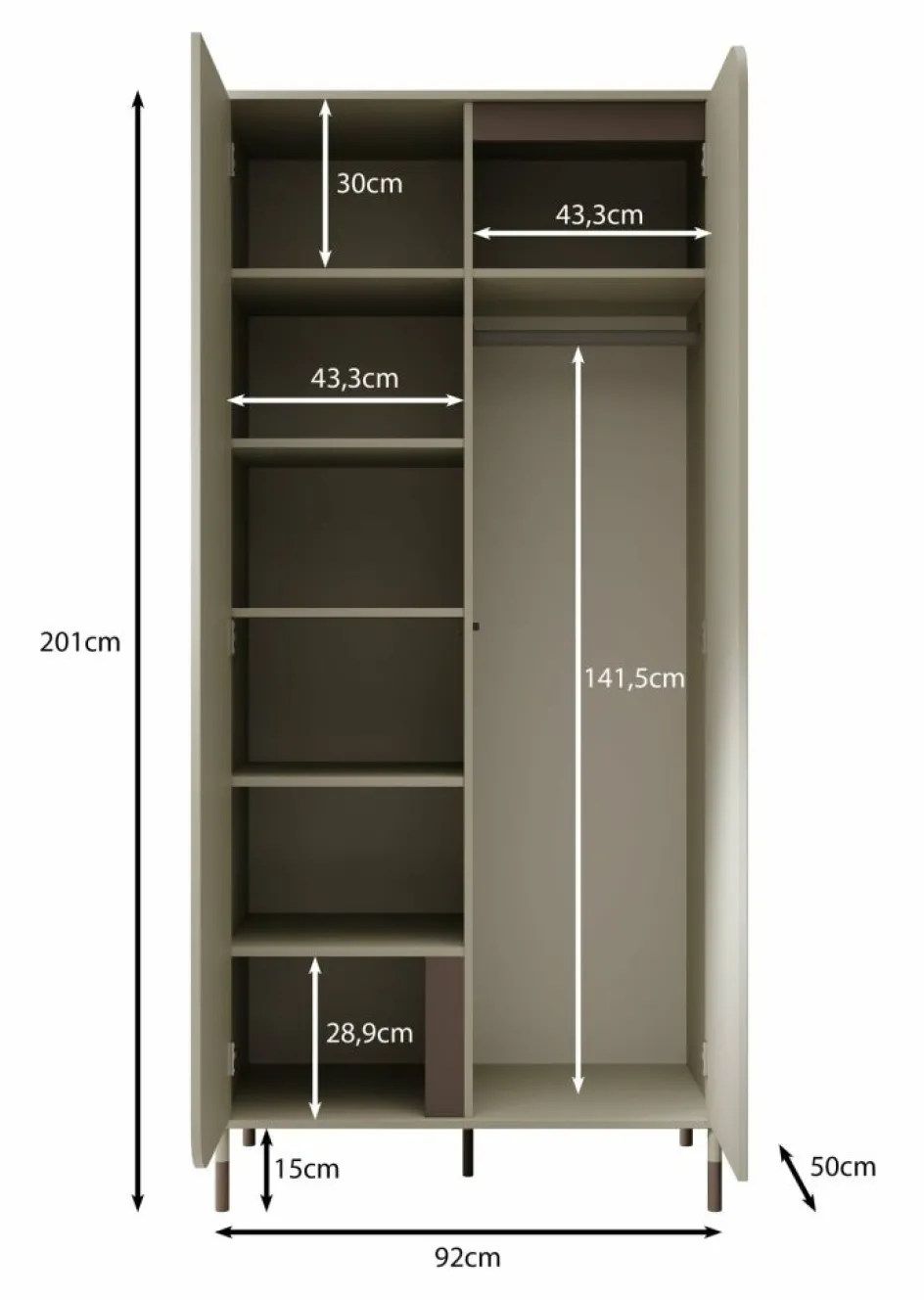 Meubella Kledingkasten|Kledingkasten^Hill