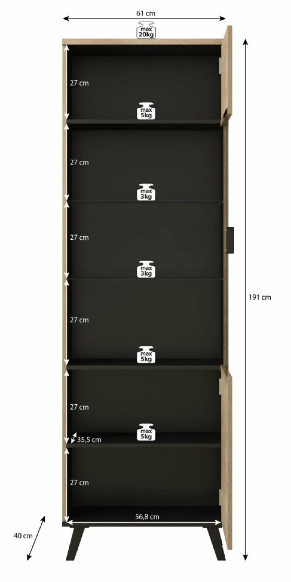 Meubella Vitrinekasten^Jenny
