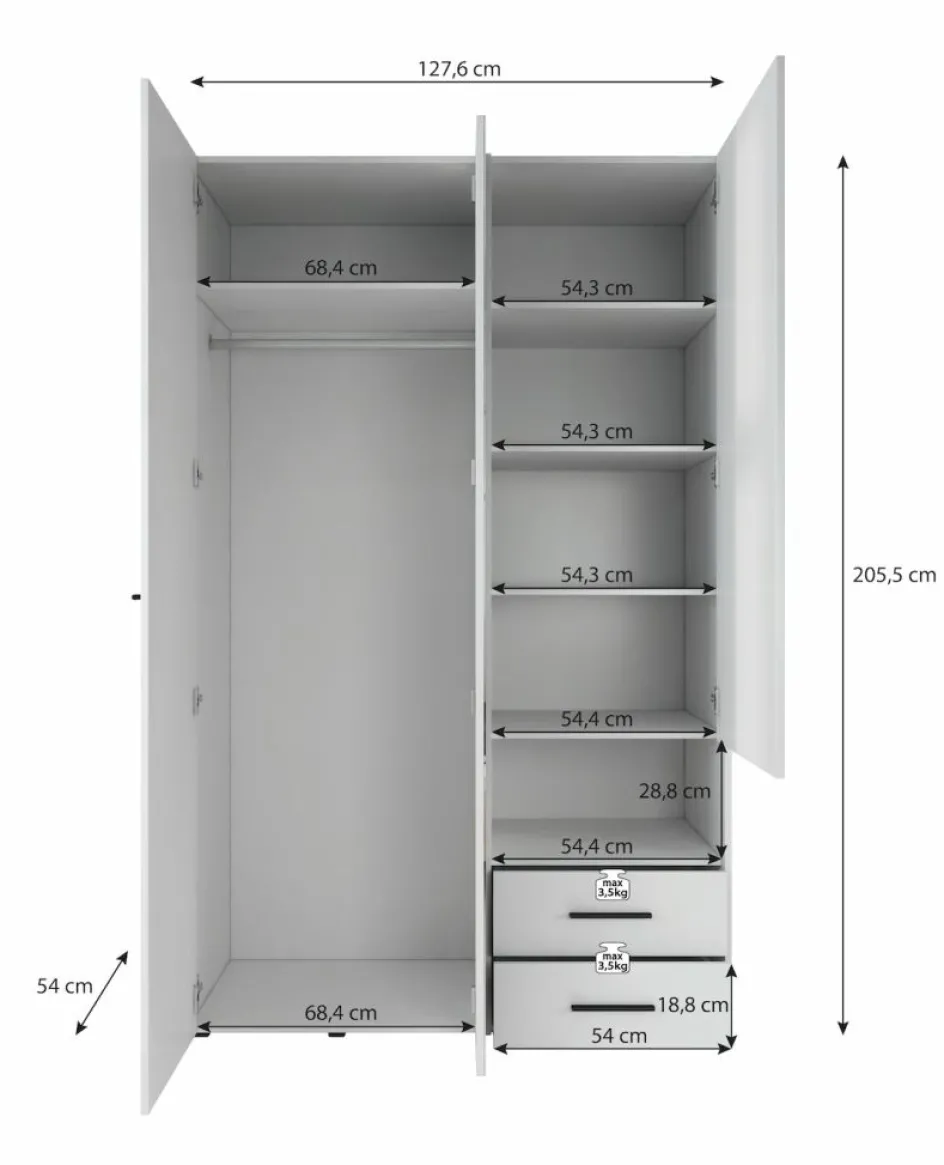 Meubella Kledingkasten^Laura