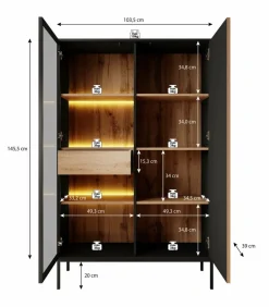 Meubella Vitrinekasten^Legend