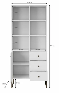 Meubella Boekenkasten|Boekenkasten^Lyndall