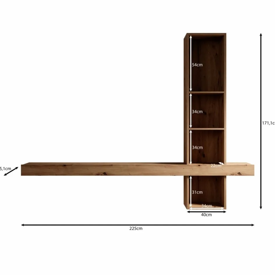 Meubella Wandkasten|Wandmeubels^Lynora
