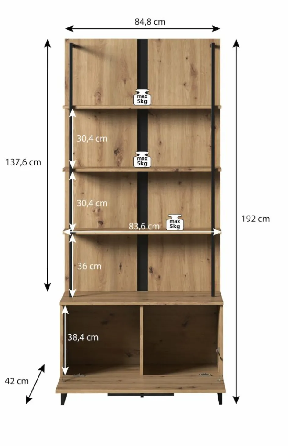 Meubella Boekenkasten|Boekenkasten^Saturn