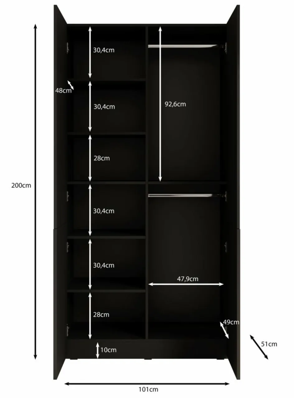 Meubella Kledingkasten^Shelton 2